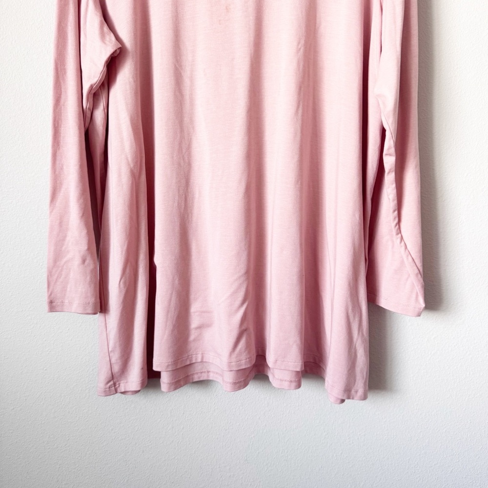 Eileen Fisher Tencel Interlock Ballet Neck Long Sleeve Tee - Picture 4 of 10